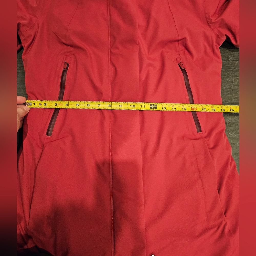 NWT ATHLETA Red Outbound Down Parka Waterproof Jacket Women Size Medium Raincoat - Picture 11 of 14